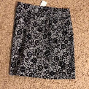 Black and white skirt with circles